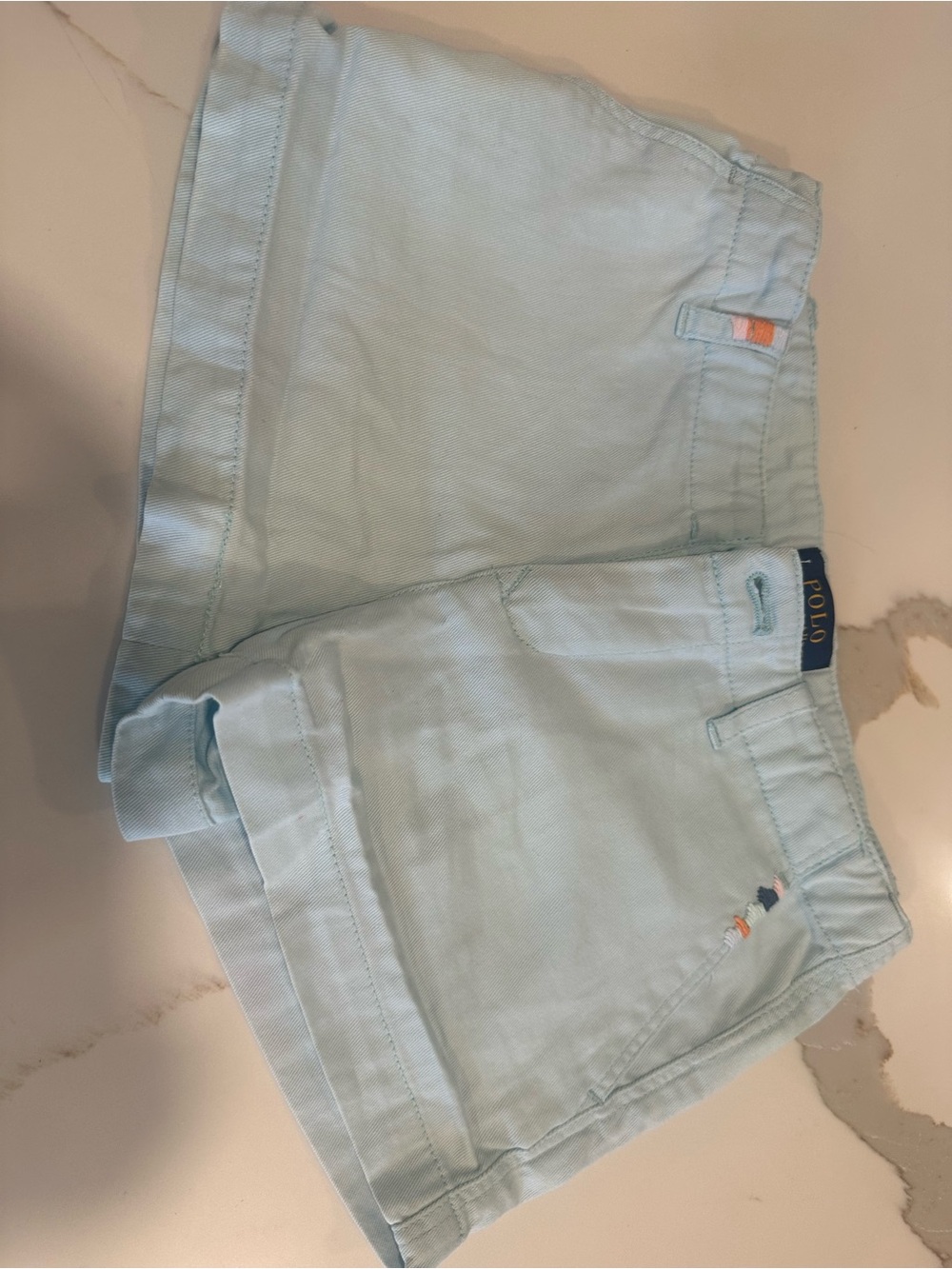 Polo by Ralph Lauren Pastel Blue Girls' Cotton Shorts